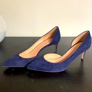 Jcrew blue suede pump